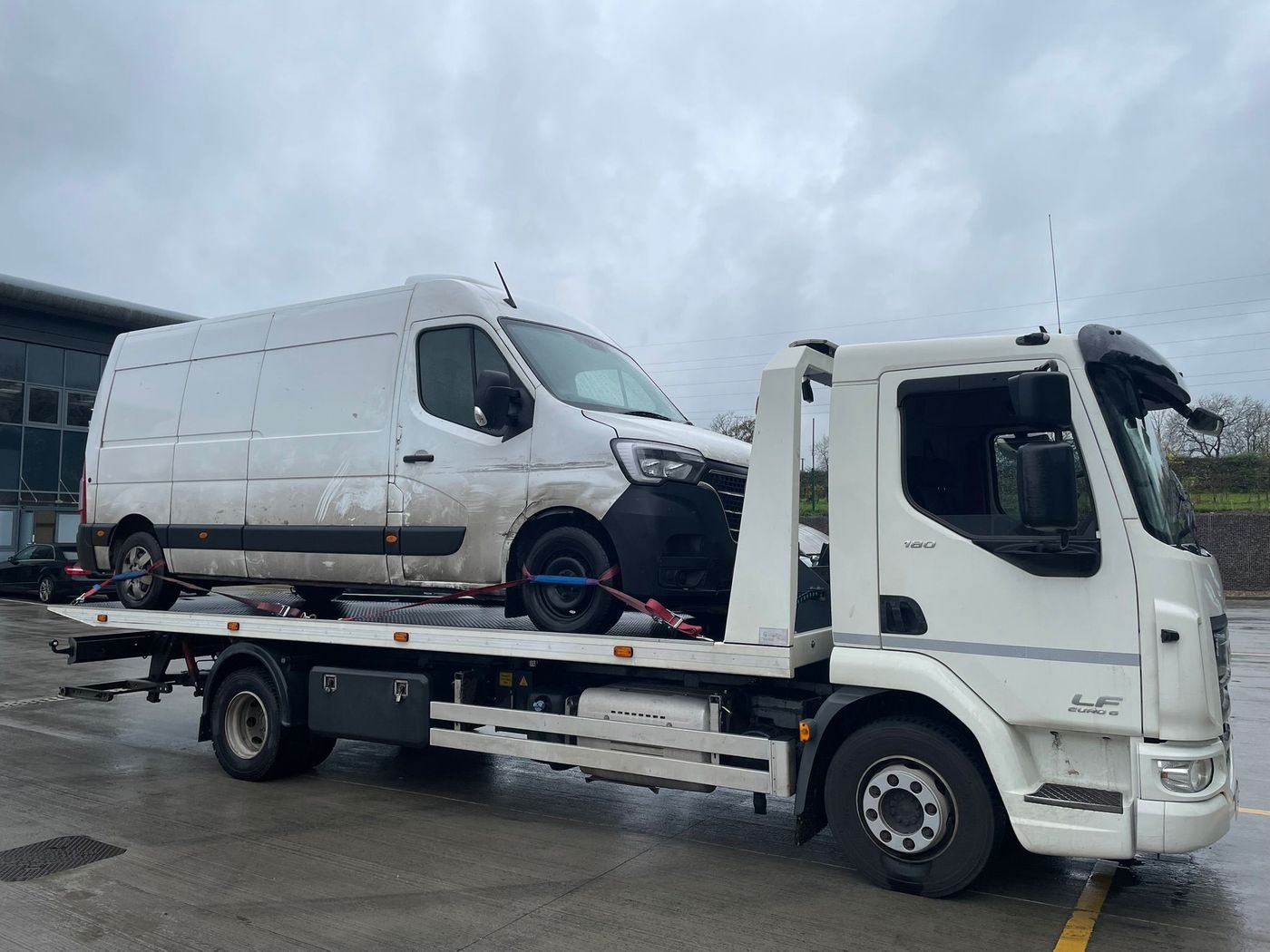 Prestige car loaded onto a Z&Z Auto Recovery flatbed